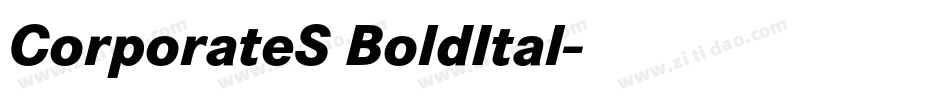 CorporateS BoldItal字体转换